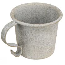 Article Bougeoir conique coupe vintage métal gris Ø7cm H6cm 2pcs