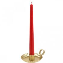 Bougeoir bâton en métal bougeoir doré Ø9.5cm 4pcs