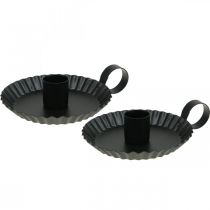 Article Bougeoir bougeoir en métal noir Ø9,5cm 4 pcs
