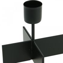Article Bougeoir noir, bougeoir couronne de l'avent 40cm H8cm