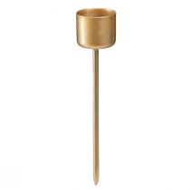Article Bougeoir à piquer pour chandelle Or mat Ø22mm 10,5cm 12 pcs