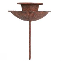 Article Bougeoir à piquer pour chandelle Rouille Ø8,5cm H4cm 4pcs