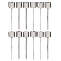 Article Bougeoir bâton à brancher argent Ø22mm 10,5cm 12 pcs