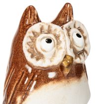 Article Piquet décoratif en céramique en forme de hibou pour plantes, 26 cm, lot de 2