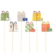 Article Coffret cadeau d'étiquettes pour plantes, design en bois, 31 cm, 12 pièces