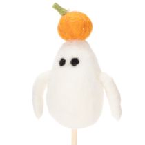Article Figurines de fantômes sur bâtonnets en bois, décoration d'Halloween, 54 cm, lot de 8