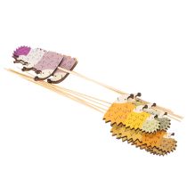 Article Tuteurs décoratifs pour jardin - Famille de hérissons colorés - 34 cm, lot de 12