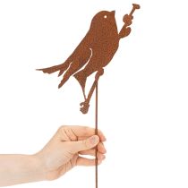 Article Piquet décoratif pour jardin, en métal rouillé, 52 cm