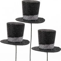 Article Nouvel An déco cylindre chapeau bouchon déco paillettes 5cm 12pcs