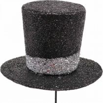 Article Décoration du Nouvel An cylindre chapeau bouchon décoratif paillettes 5cm 12 pcs
