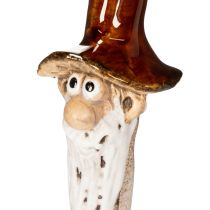 Article Figurine décorative de nain de jardin pour pots de fleurs, 16 cm, lot de 2