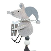 Article Prise avec souris gris L30cm 8 pcs