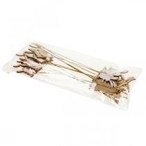 Article Bouchon fleur lapin bouchon décoratif fil de bois 5.5x0.5x7cm 12pcs