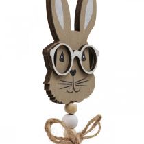 Bouchon fleur lapin avec lunettes Bouchon décoratif bois 4×7,5cm 12pcs