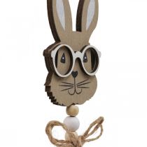 Article Bouchon décoratif en bois lapin avec lunettes 4×7,5cm 12 pcs