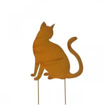 Piquet de Jardin Patiné pour Chat Rétro H41.5cm