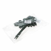 Article Pique de jardin déco Rose métal Gris Blanc 20cm×11,5cm 8pcs