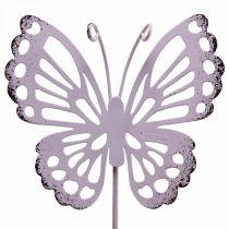 Piquet de jardin papillon métal tricolore L25cm 6pcs