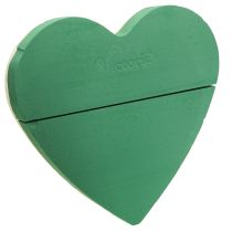 Article Grand cœur en mousse florale humide vert 48 cm 2 pièces