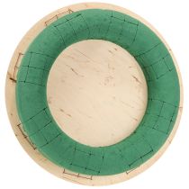 Article Couronne en mousse florale sur bois mousse florale humide verte Ø29cm