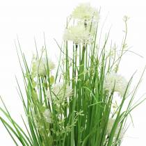 Article Bouquet déco debout bouquet de fleurs de prairie vert, blanc artificiel 51cm