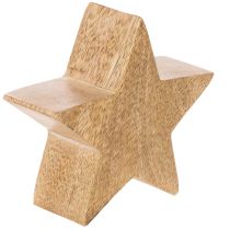 Article Figurine décorative en forme d'étoile, décoration de table, 10 cm, lot de 3