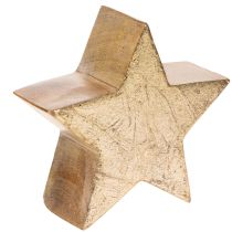 Article Support décoratif en forme d'étoile de Noël pour table ou étagère, 10 cm, lot de 3