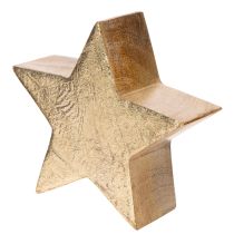 Article Support décoratif en forme d'étoile de Noël pour table ou étagère, 10 cm, lot de 3
