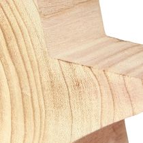 Article Étoile en bois de poinsettia Paulownia sur socle H48cm