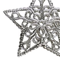 Article Étoile en métal argenté 6cm 20 pcs