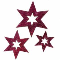 Article Décoration à disperser étoile violet 3-5cm 48 pcs