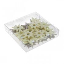 Article Étoiles décoratives pour travaux manuels caoutchouc mousse jaune, marron 4cm 36 pcs