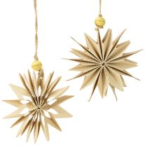 Article Étoiles en papier, couleurs naturelles, Ø10cm, lot de 6