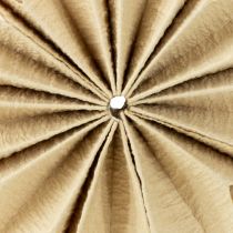 Article Étoiles en papier naturel avec perle jaune et corde en jute pour décoration festive