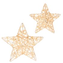 Article Ensemble d'étoiles décoratives en fil de fer, deux tailles, 10 cm, 12 pièces