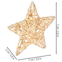 Article Ensemble d'étoiles décoratives en fil de fer, deux tailles, 10 cm, 12 pièces