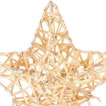 Article Ensemble d'étoiles décoratives en fil de fer, deux tailles, 10 cm, 12 pièces