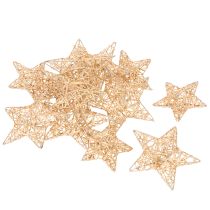 Article Ensemble d'étoiles décoratives en fil de fer, deux tailles, 10 cm, 12 pièces