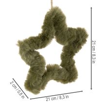 Article Pendentifs étoiles en fausse fourrure, peluche, pour fenêtres et portes, 21 cm, lot de 4