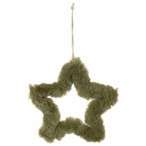 Article Pendentifs étoiles en fausse fourrure, peluche, pour fenêtres et portes, 21 cm, lot de 4