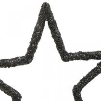 Article Décoration à disperser étoiles de Noël paillettes noires Ø4cm 120 pcs