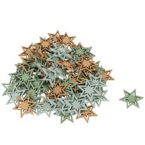 Article Étoiles décoratives en bois assorties, 3 cm, 72 pièces, pour la décoration de table et les loisirs créatifs