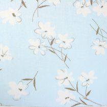 Article Tissu décoratif avec fleurs bleues 30 cm x 3 m