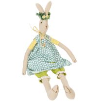 Article Lapin de Pâques en peluche, lapin de Pâques habillé, lapine H43cm
