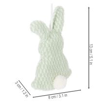 Article Lapin de Pâques à suspendre, une jolie décoration printanière pour l'intérieur, 13 cm, lot de 3