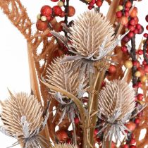 Article Plantes artificielles décoration d'automne chardons baies fougère bouquet 65cm