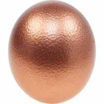 Article Décoration oeuf d&#39;autruche soufflé déco Pâques cuivre Ø12cm H14cm