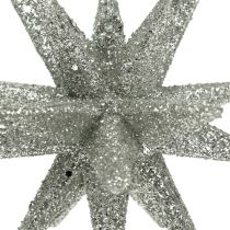 Article Étoiles décoratives en plastique avec paillettes champagne Ø11,5cm – Lot de 4