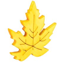 Article Décoration à disperser feuilles d&#39;érable jaune, marron, platine assorties 4cm 72 pcs