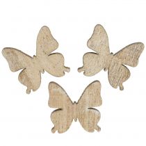 Article Décoration à disperser papillon bois naturel 2cm 144 pcs
